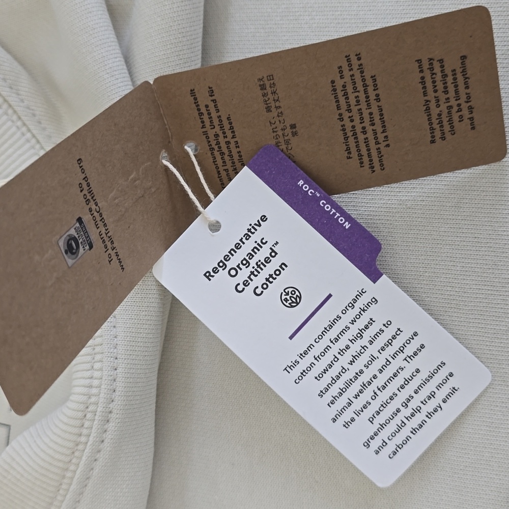 NWT Patagonia Women's Regen Organic Cotton Essential Pullover Beige Size Medium - Picture 16 of 17